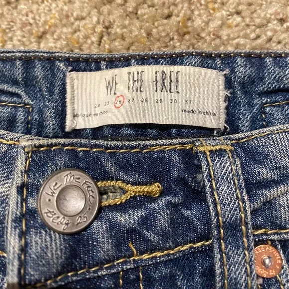 We The Free Medium Wash Distressed Denim Skirt- Size 26 - Picture 4 of 4